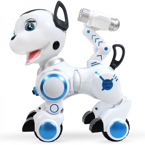 Робот-собака РУ на аккум. Пультовод сенсорные датчики Дружок