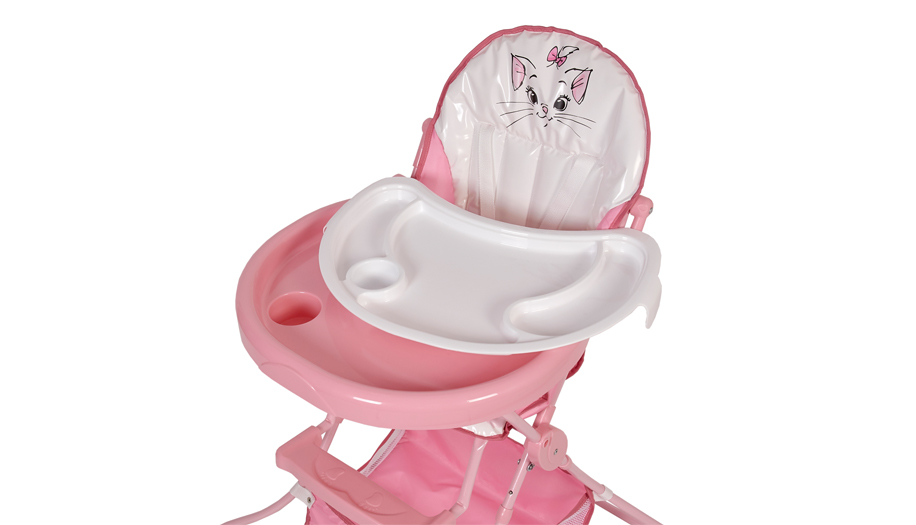 Стульчик для кормления Polini kids Disney baby 252 Кошка Мари, розовый