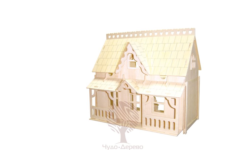 Кукольный домик Дом с верандой (Чудо-Дерево)