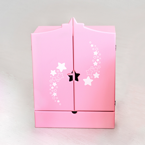 Шкаф с дизайнерским звездным принтом розовый