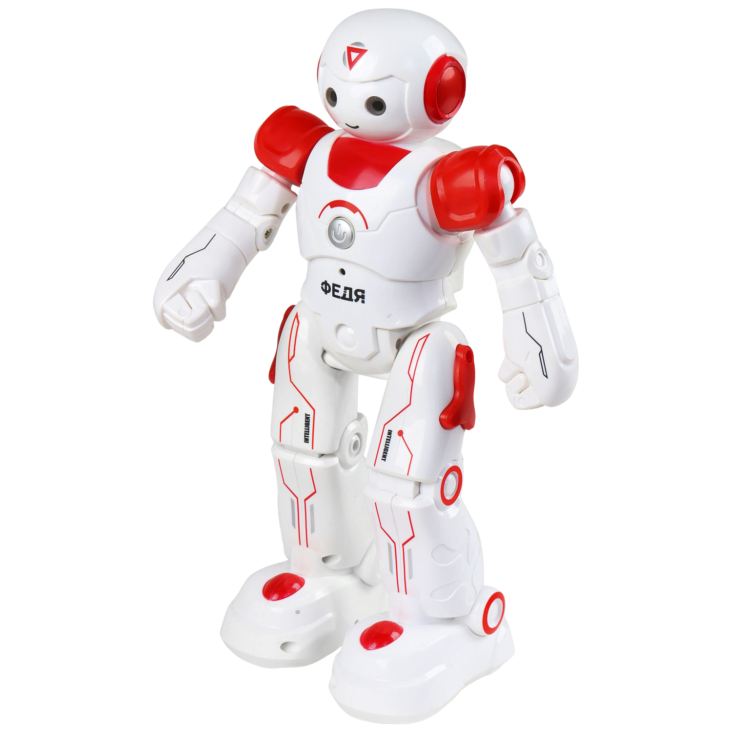 Робот РУ Федя Smart Baby красный движения (вперед, назад, влево, вправо), танцы, звуки, обуч 27см
