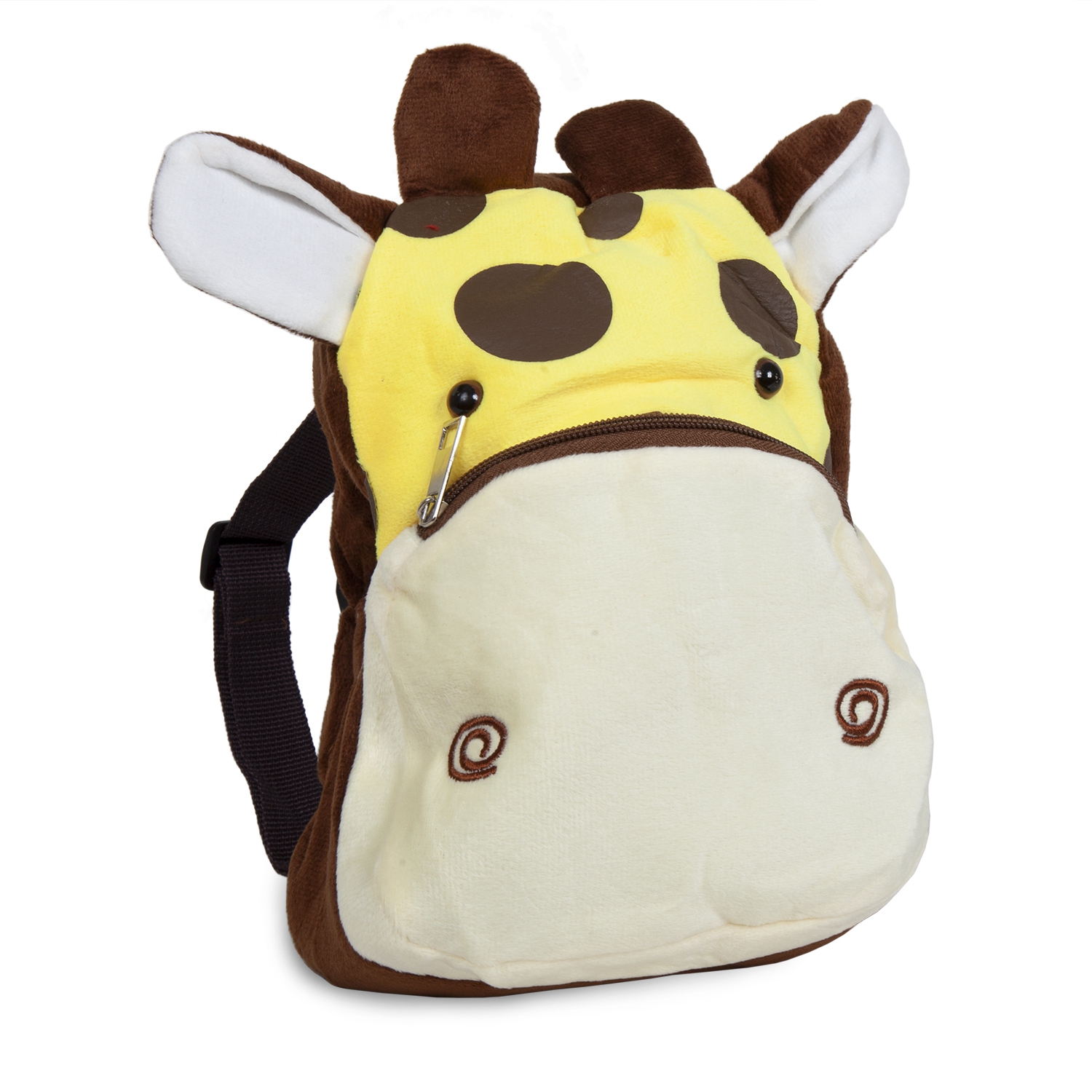 Рюкзак детский Плюшевый жирафик желто-коричневый 19*8*23 см