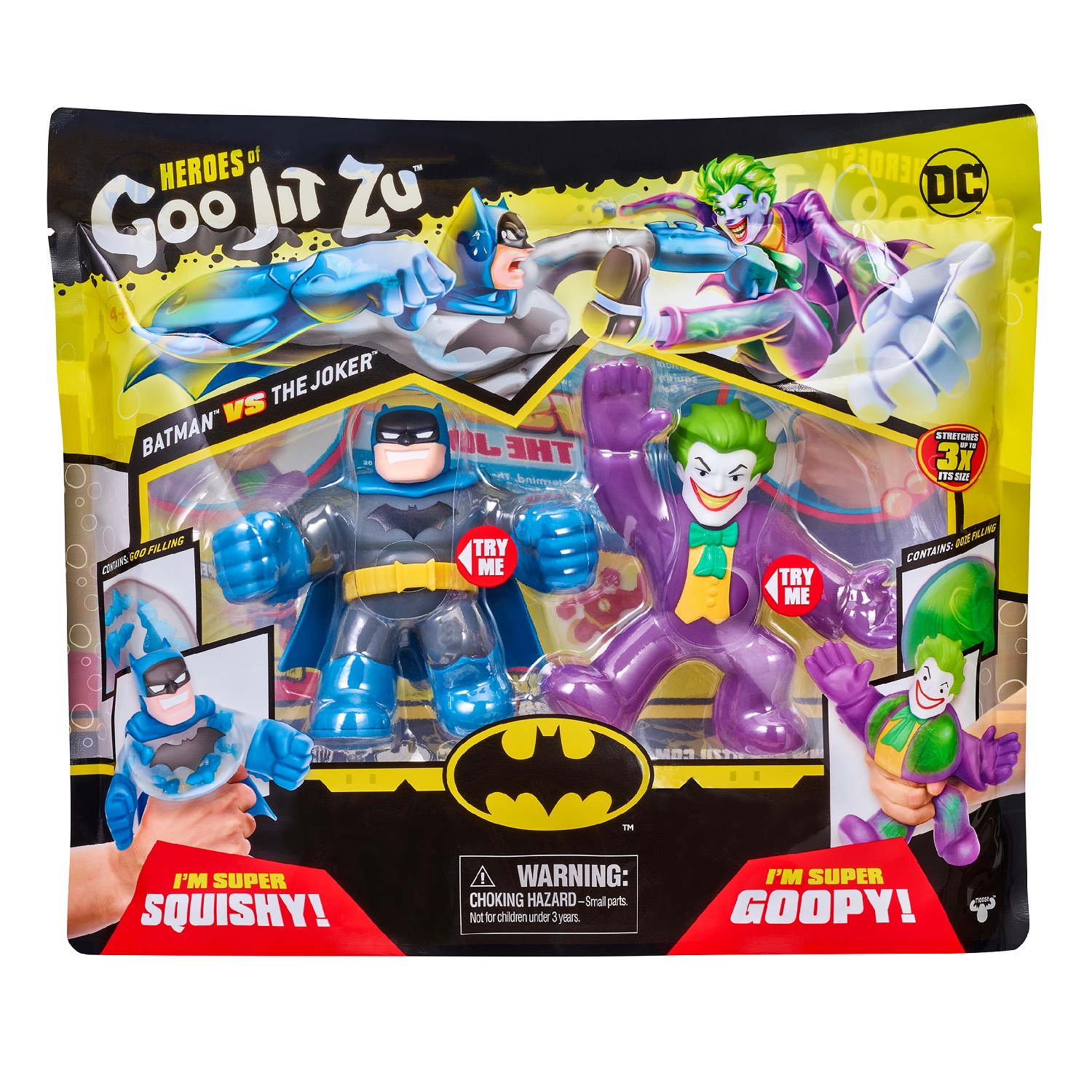 Гуджитсу Игровой набор тянущихся фигурок Бэтмен и Джокер ТМ GooJitZu