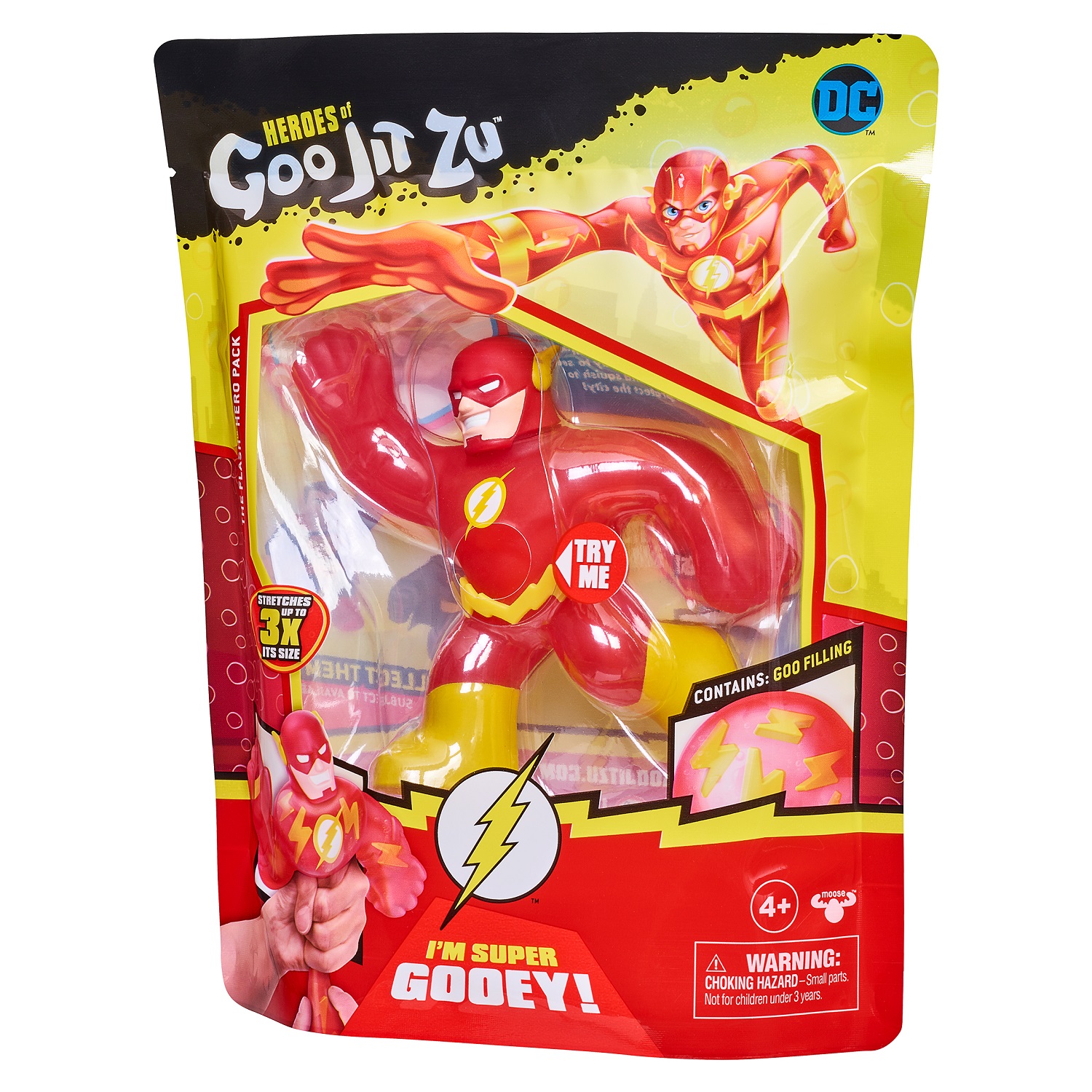 Гуджитсу Игрушка тянущаяся фигурка Флэш DC ТМ GooJitZu