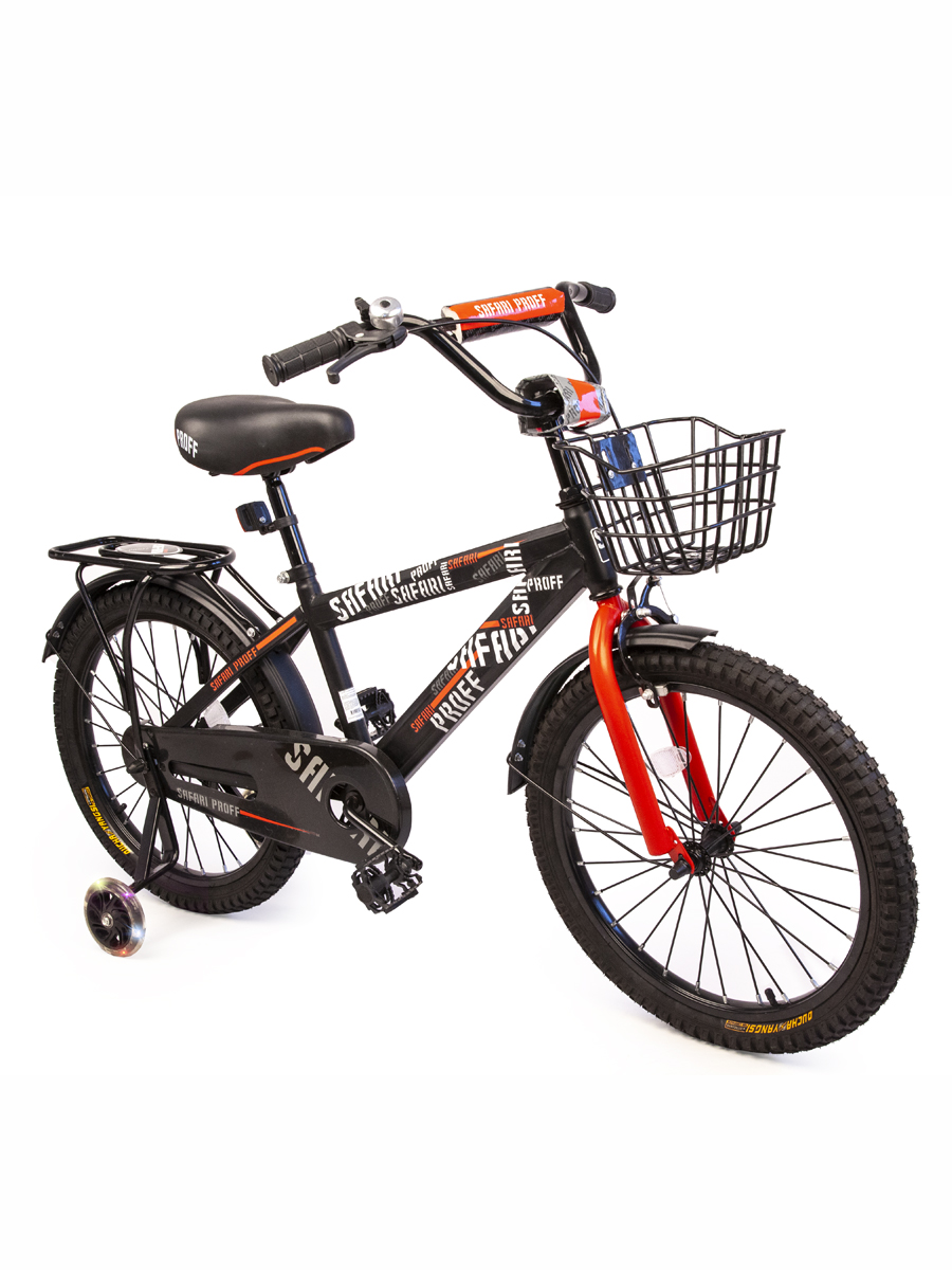 Велосипед 18" Safari proff черный с корзинкой 1002506