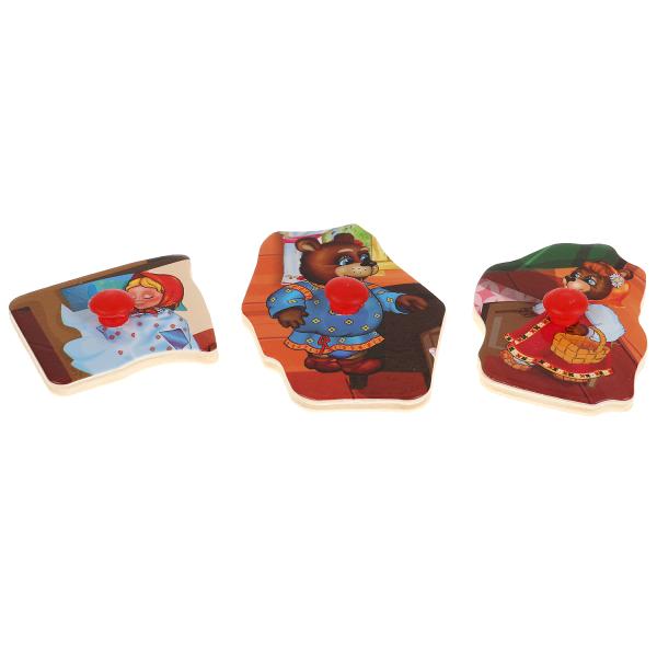 Игрушка деревянная Буратино рамка-вкладыш Три медведя 306899