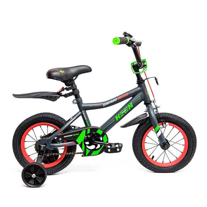 Велосипед 12" Safari proff Neon 2-х колесный салатовый 1045114/2
