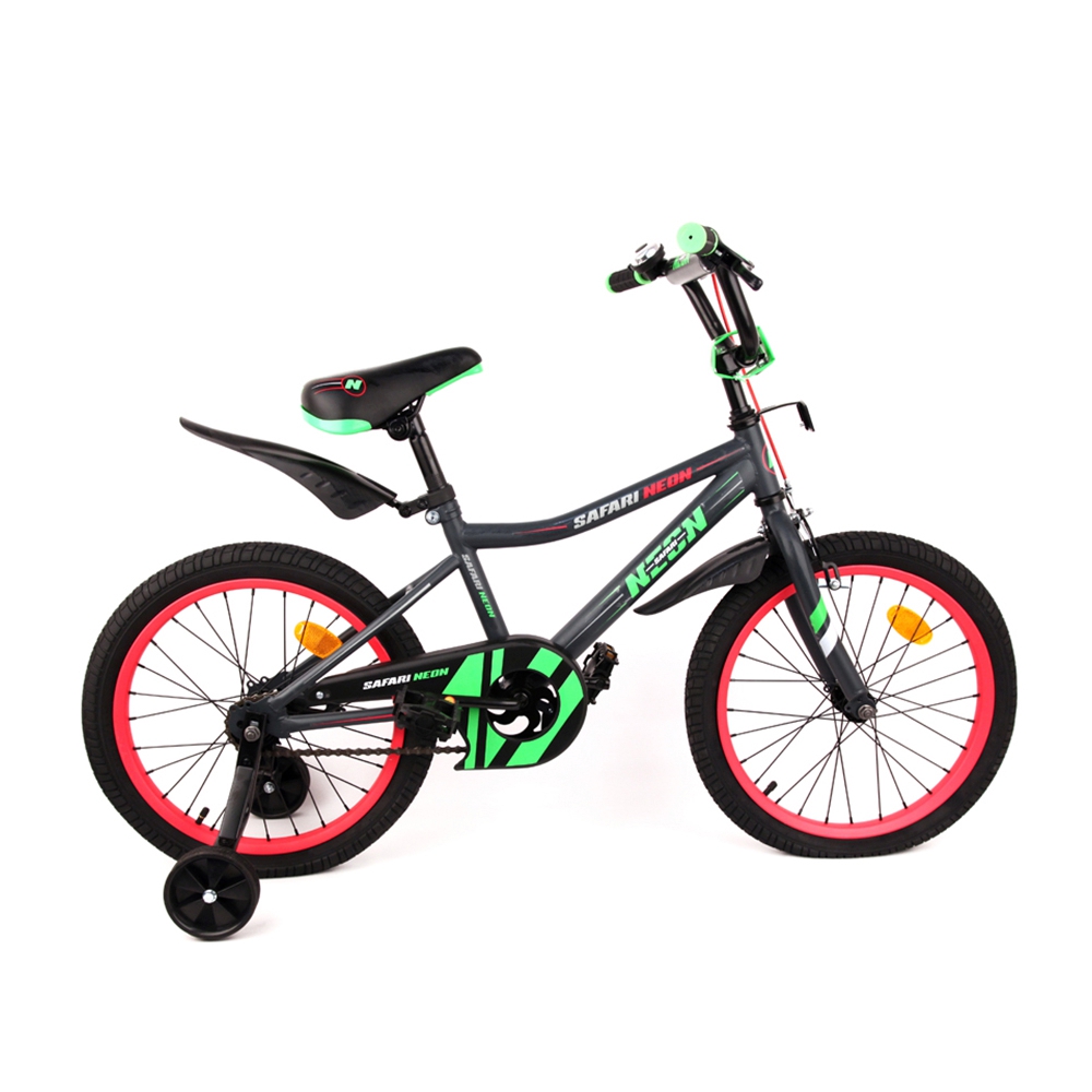 Велосипед 18" Safari proff Neon 2-х колесный салатовый 1045135/2