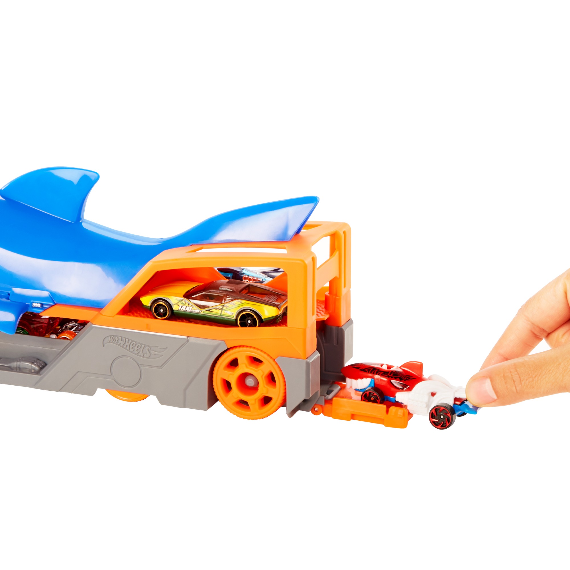 Hot Wheels Машинки Грузовик Голодная акула с хранилищем для машинок