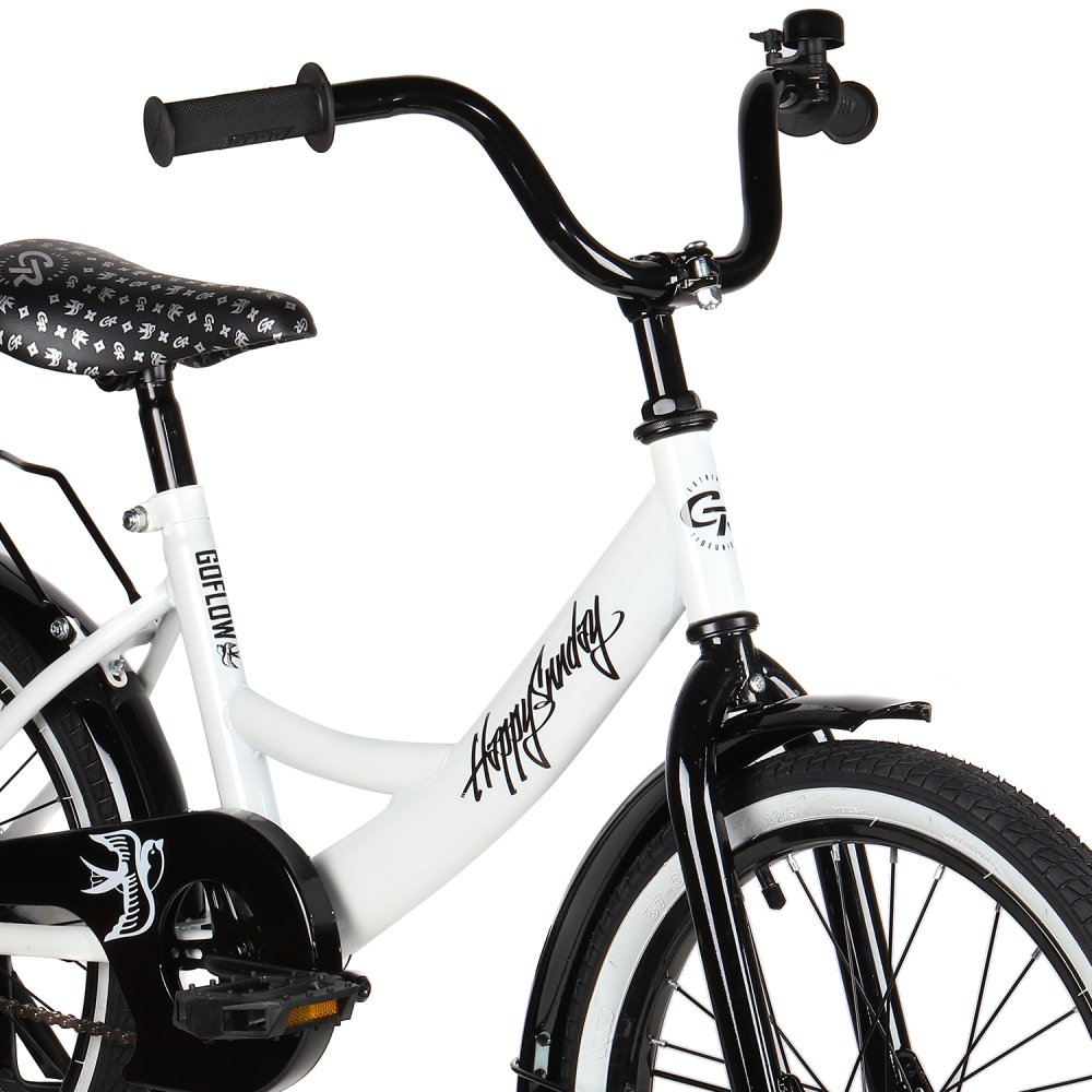 Велосипед 18" City-Ride Happysunday белый,рама сталь,задние ножн тормоза,звонок,багажн