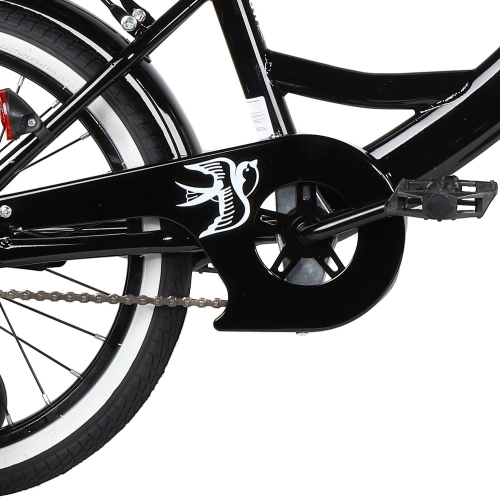 Велосипед 18" City-Ride Happysunday черный,рама сталь,задние ножн тормоза,звонок,багажн