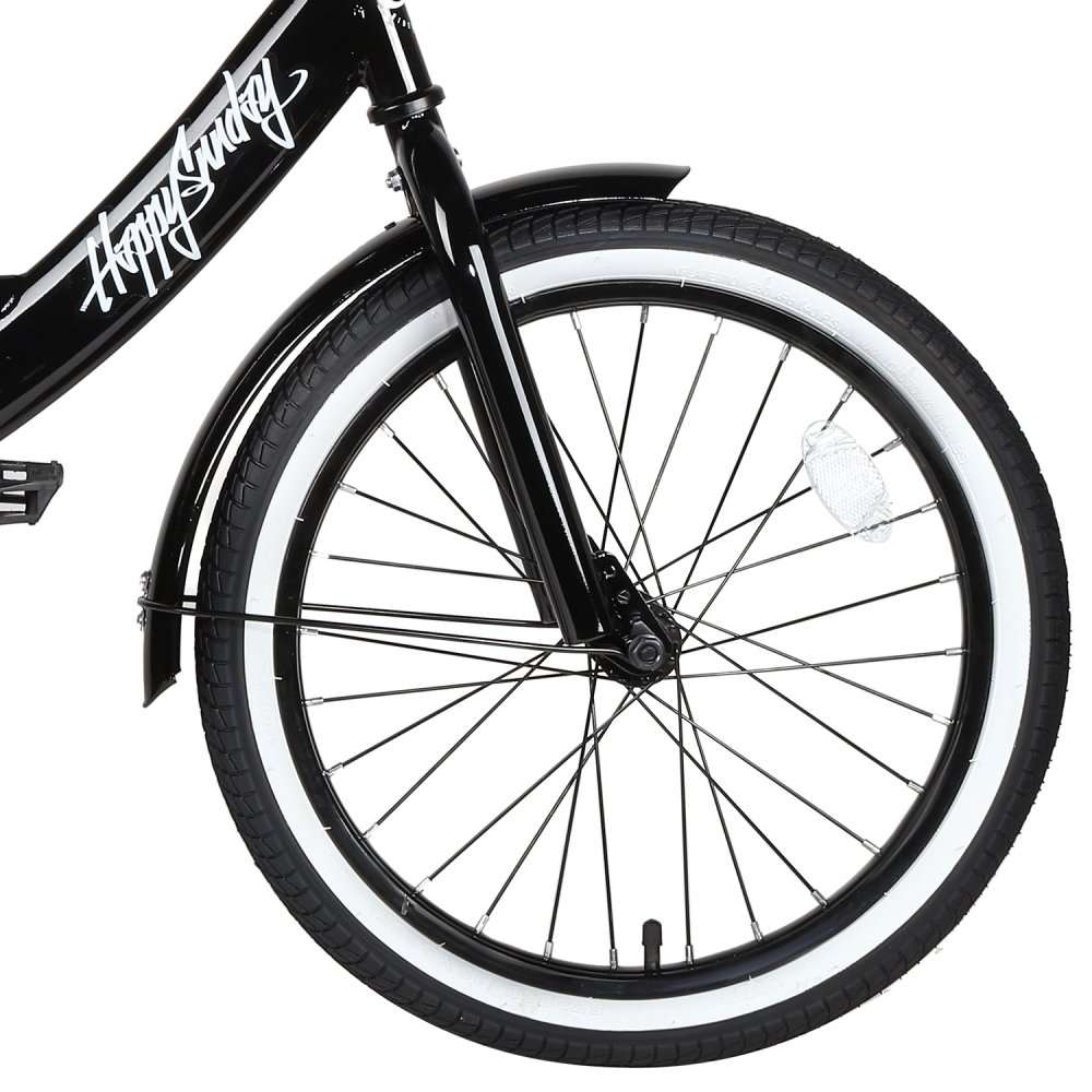 Велосипед 18" City-Ride Happysunday черный,рама сталь,задние ножн тормоза,звонок,багажн