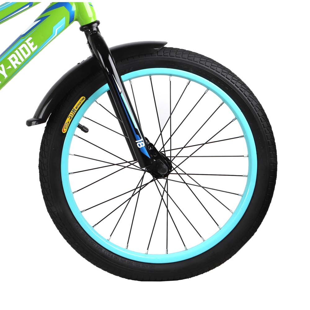 Велосипед 18" City-Ride Spark зеленый рама сталь, крылья пластик, страх.колеса