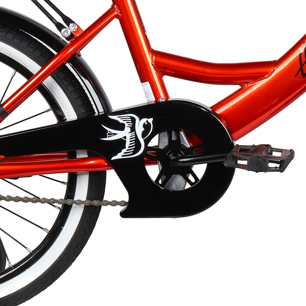 Велосипед 18" City-Ride Happysunday оранжев рама сталь,задние ножн тормоза,звонок,багажн