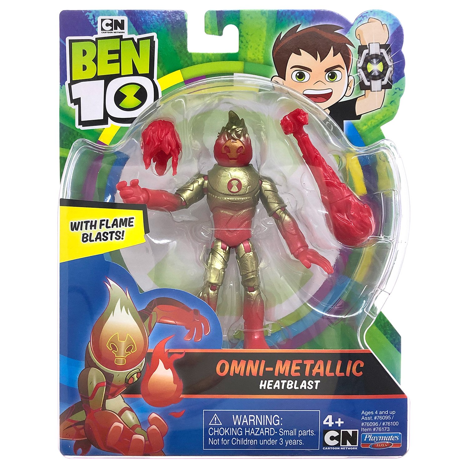 Игрушка Ben 10 Фигурка 12.5 см, Человек-огонь Металлик