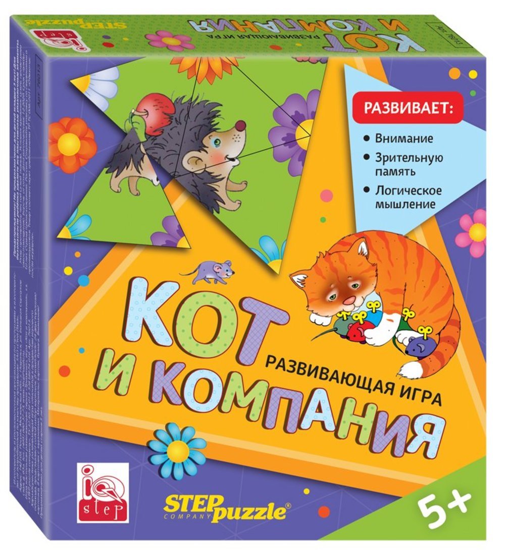 Развивающая игра Кот и компания Тримино (IQ step)