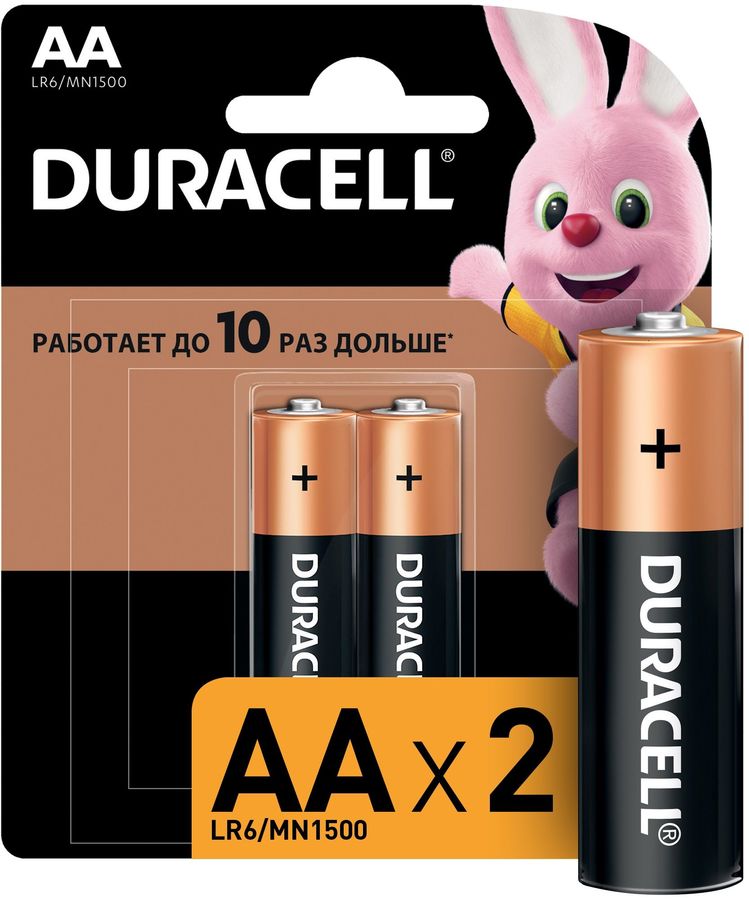Батарейка Duracell Basic АА алкалин. LR6 2 шт. CN