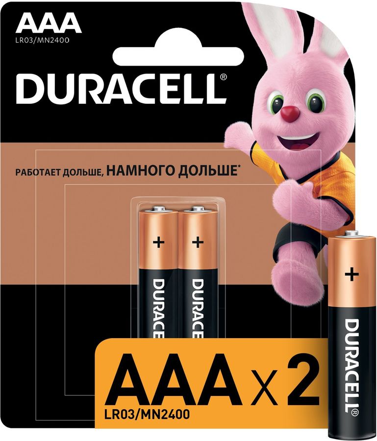 Батарейка Duracell Basic ААА 2шт. LR03  CN