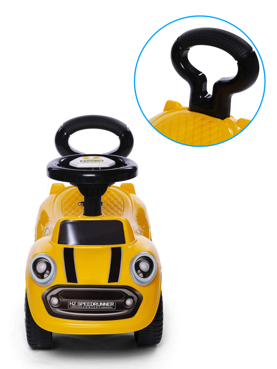 Каталка машинка BL0204/3 желтая со звуком 1001893/3