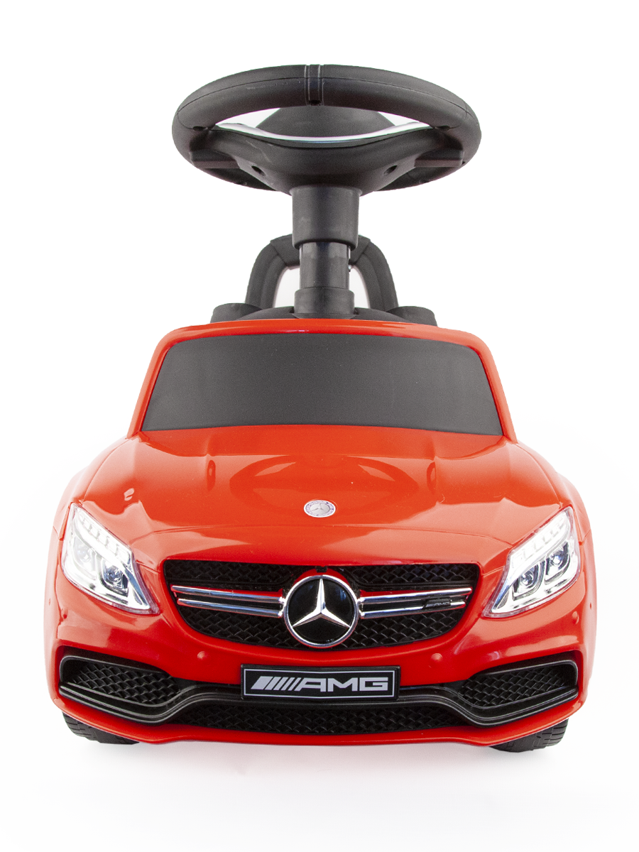 Каталка Mercedes-AMG C63 Coupe красная мягкое сиденье для катания детей, со звуком 1001888/4