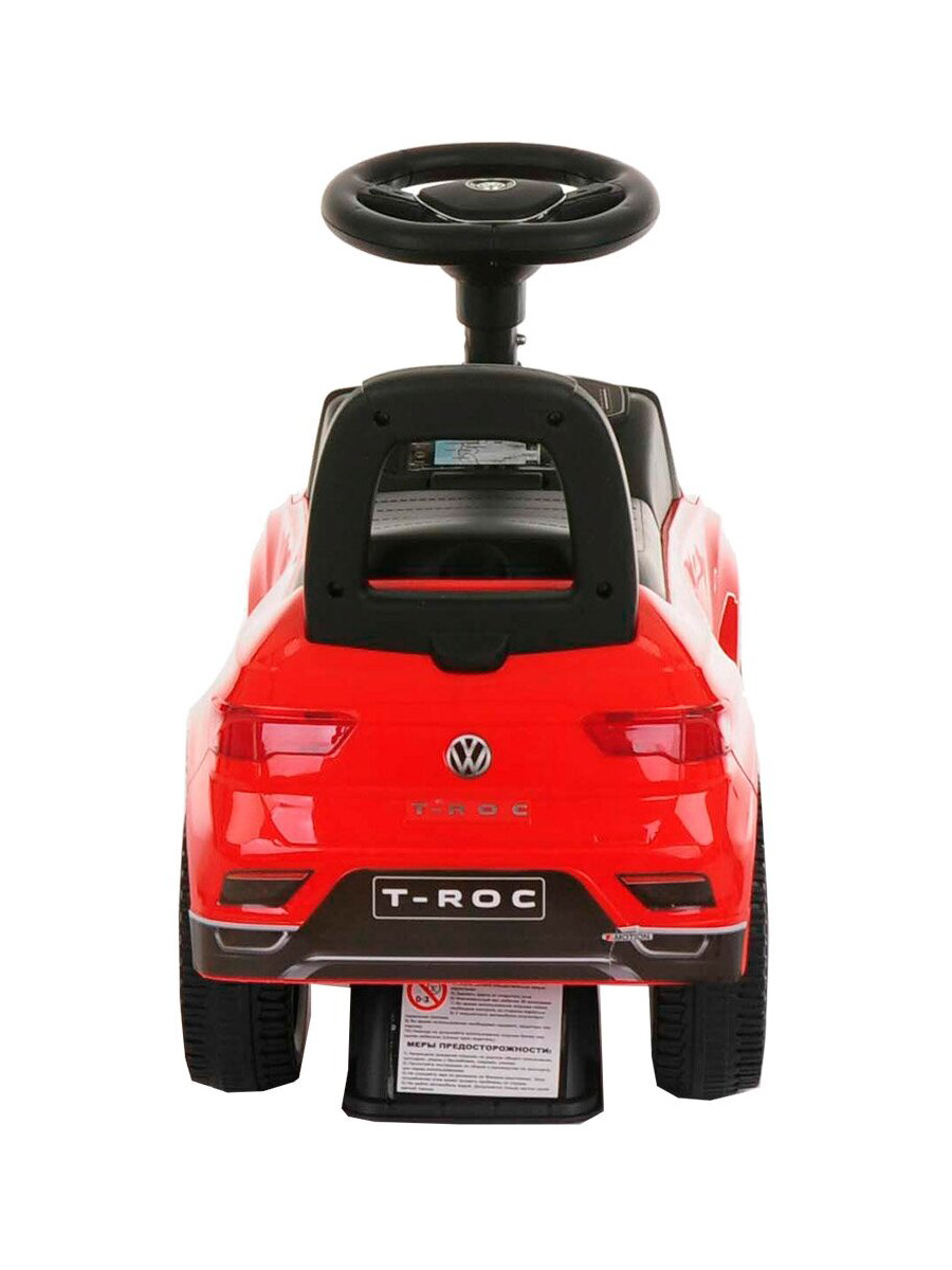 Каталка Volkswagen T-Roc красная для катания детей, со звуком 1001890/1