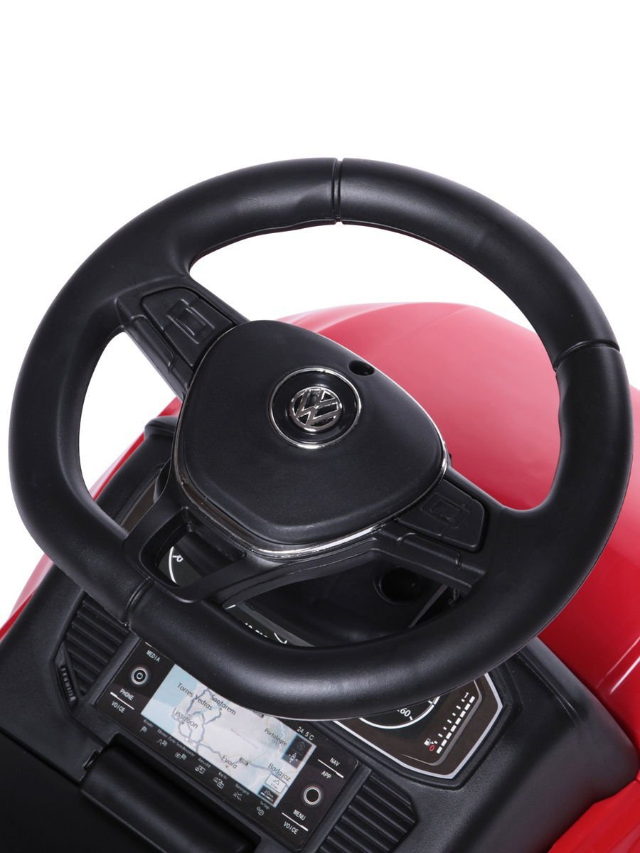 Каталка Volkswagen T-Roc красная для катания детей, со звуком 1001890/1