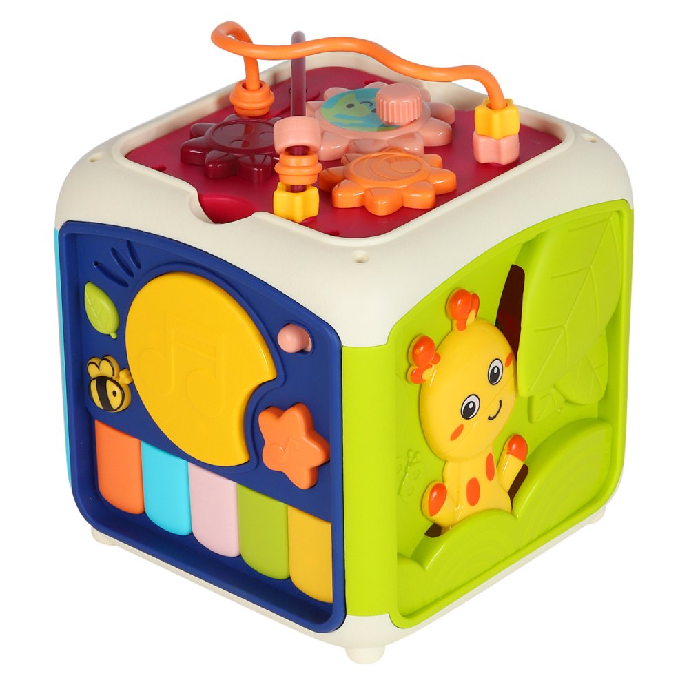 Развивающая игрушка Умный куб синий,20 звуков и мелодий, в кор. 19,5x19,5x23,5