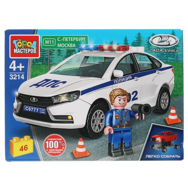 Конструктор Город мастеров LADA vesta полиция, 46 дет. (легко собрать) 319229