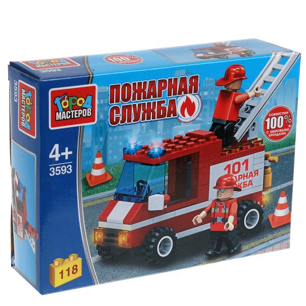 Конструктор Город мастеров пожарная машина, 118 дет. 315429