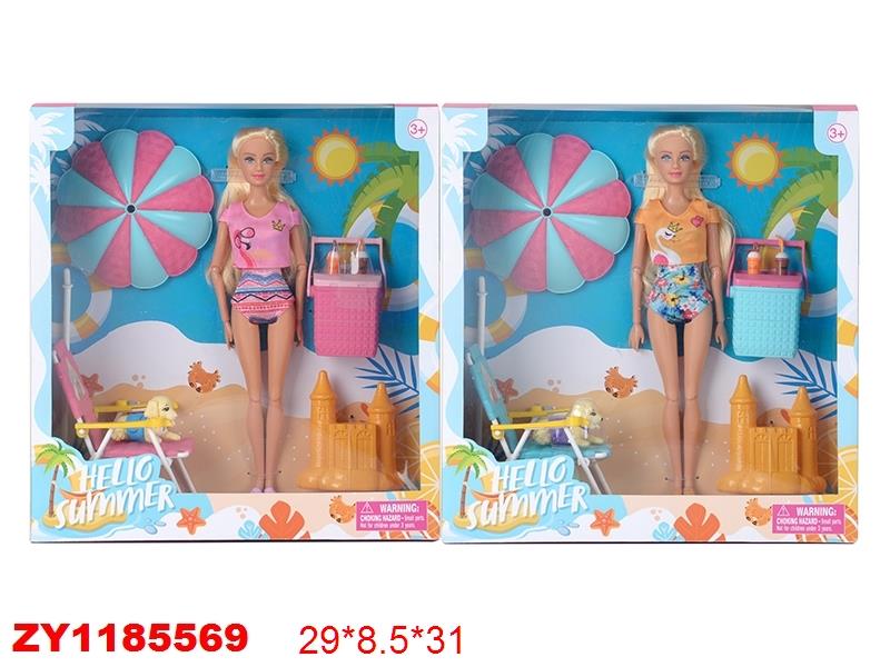 Кукла Defa Luсy пляжный набор, в ассорт., на блист. 29*8,5*31 см.