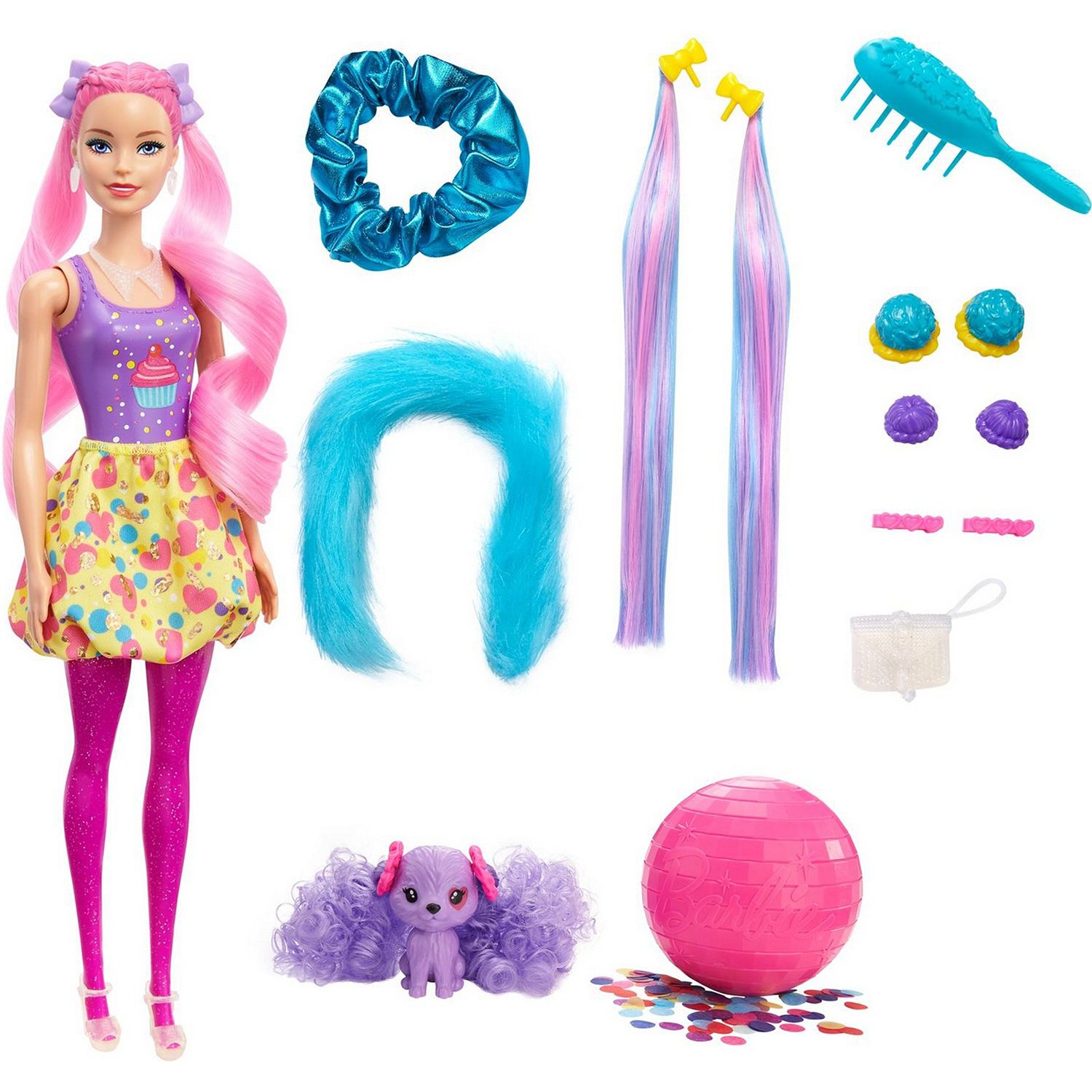 Кукла Barbie Сюрприз из серии Блеск: Сменные прически в непрозрачной упаковке 25 сюр