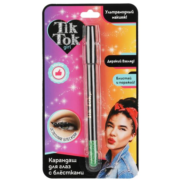 Карандаш для глаз с блестками, зеленый Tik tok Girl  324929