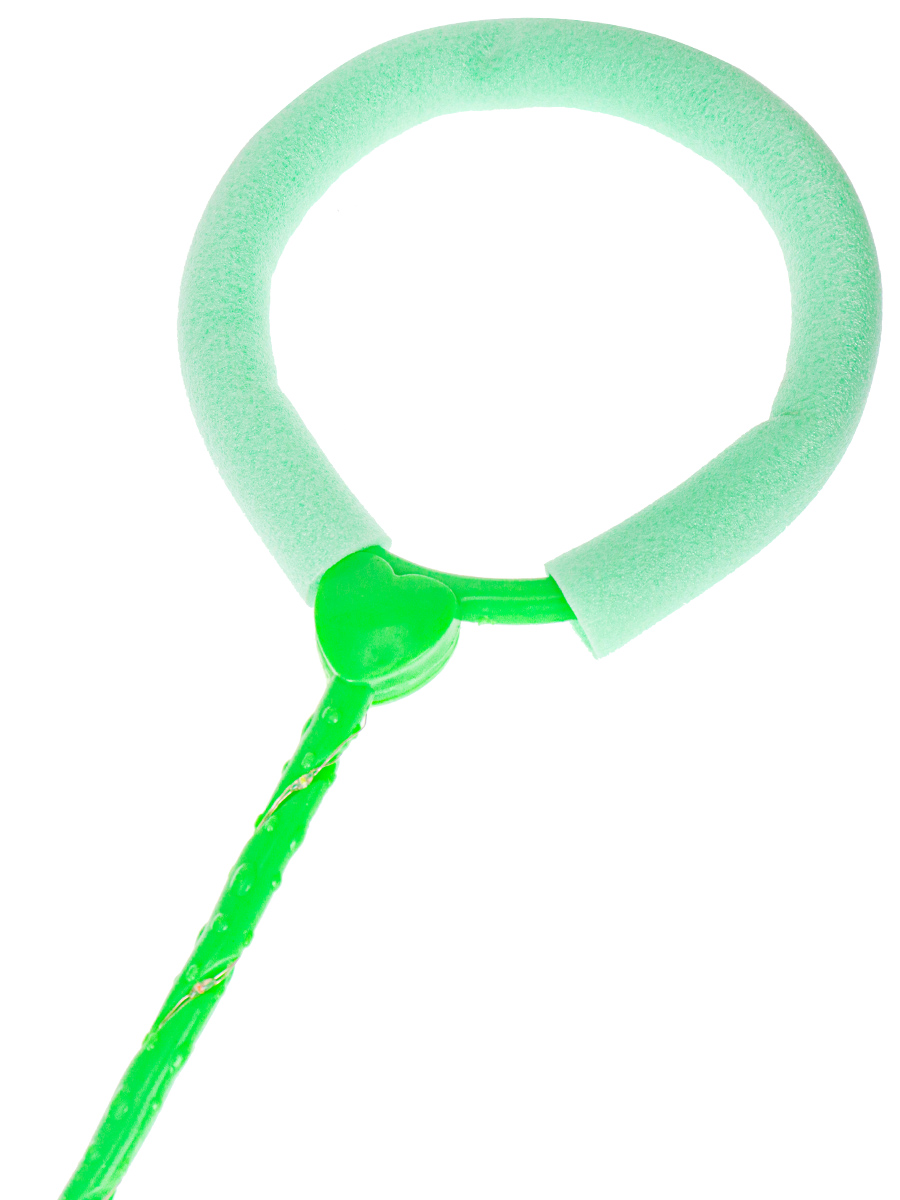 Нейроскакалка светящаяся зеленая (63 см, PVC колёса и палка свет)