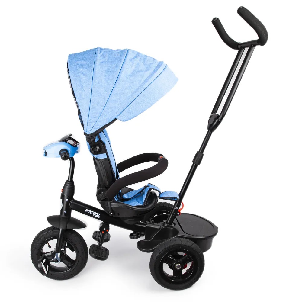 Велосипед Safari Trike трехкол 10"/8" надув. колеса, голубой, со светом и звук 1002496/3