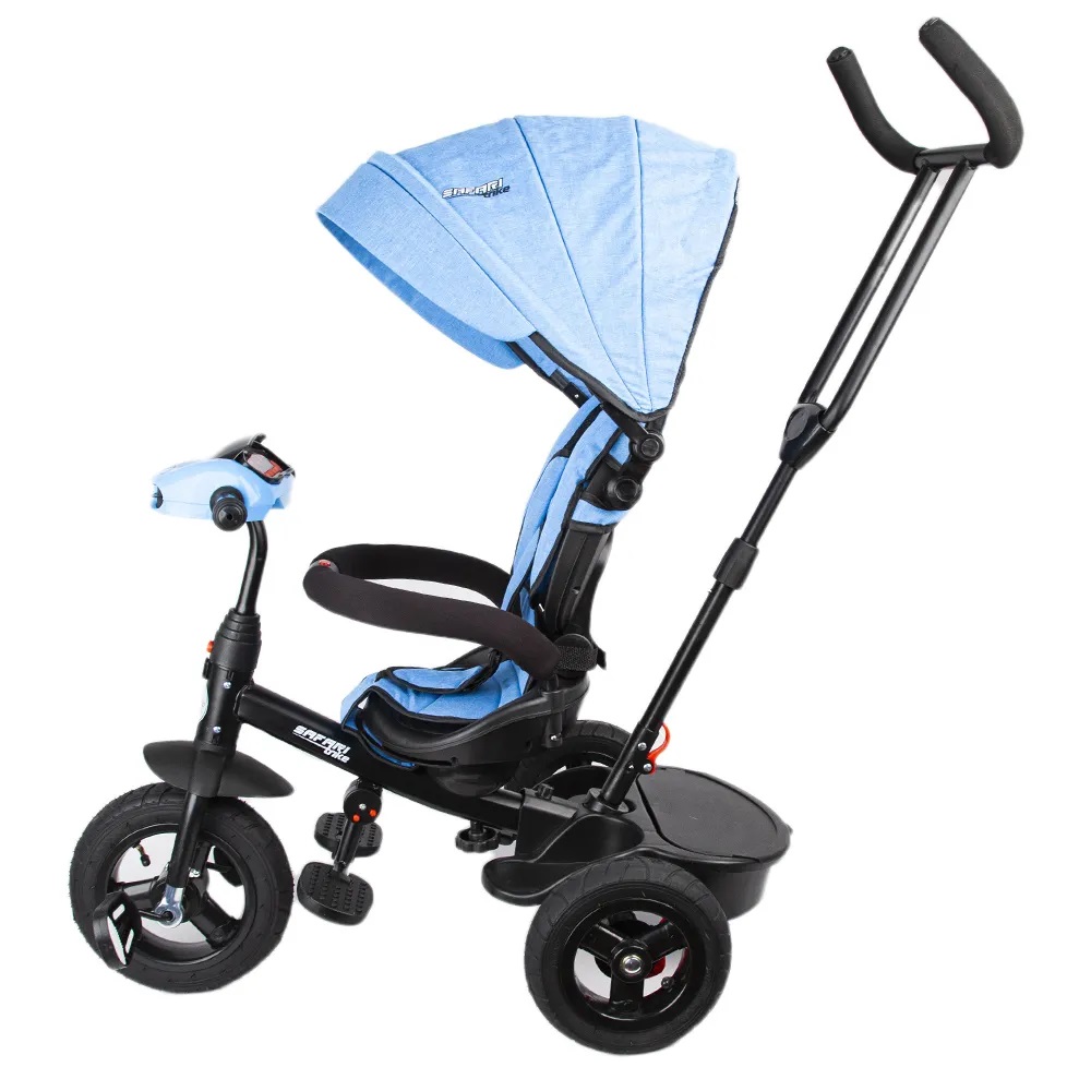 Велосипед Safari Trike трехкол 10"/8" надув. колеса, голубой, со светом и звук 1002496/3