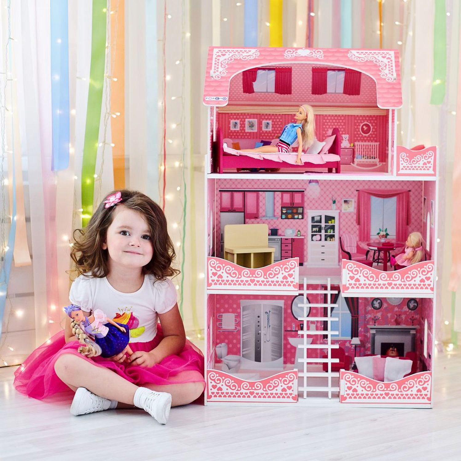Кукольный домик Розет Шери, для кукол до 30 см 7 предметов мебели и интерьера