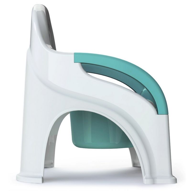 Горшок-стул туалетный Kidwick МП Премьер, белый/белый/бирюзовый с бирюзовой крышкой