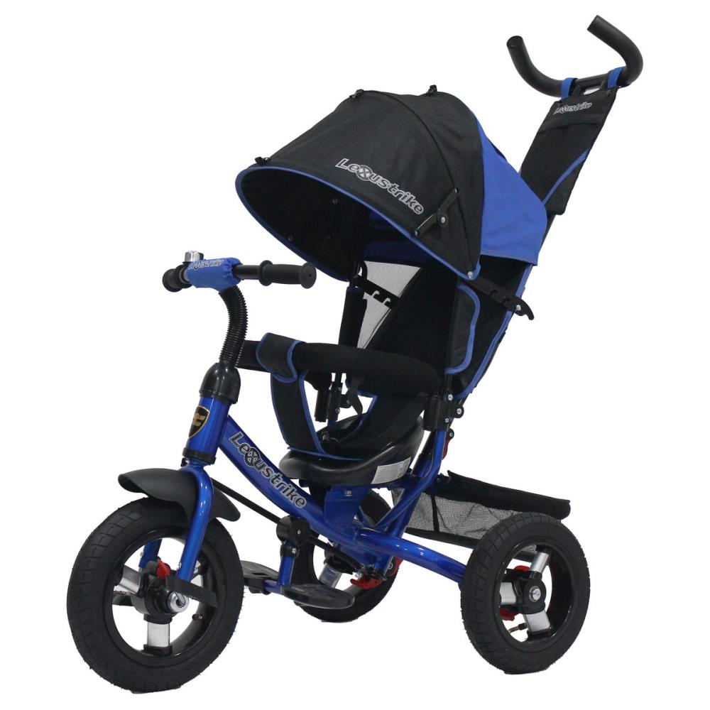 Велосипед 3-х кол. Lexus trike надув. 12" и 10", синий регул спинка, задн. тормоз 319073