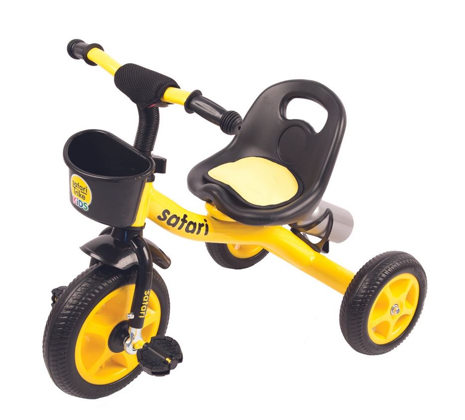 Велосипед Safari Trike Kids трехколесный, пласт.колеса 10"/8" желтый 1003104/1