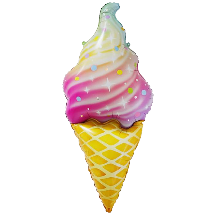 Шар фольгированный 47" фигура Искрящееся мороженое