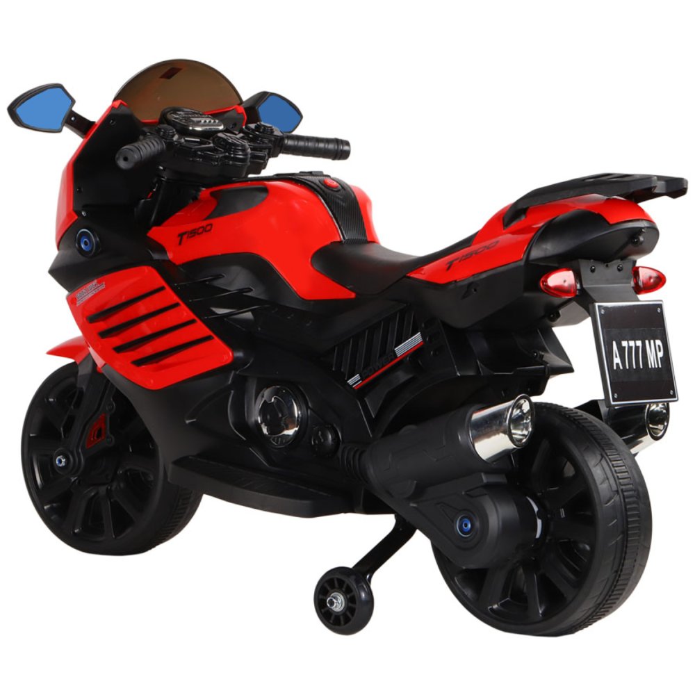 Мотоцикл на аккум. красный  6V7AH*1, свет, МР3 плейер, 95*47*63см, макс. 25 кг.