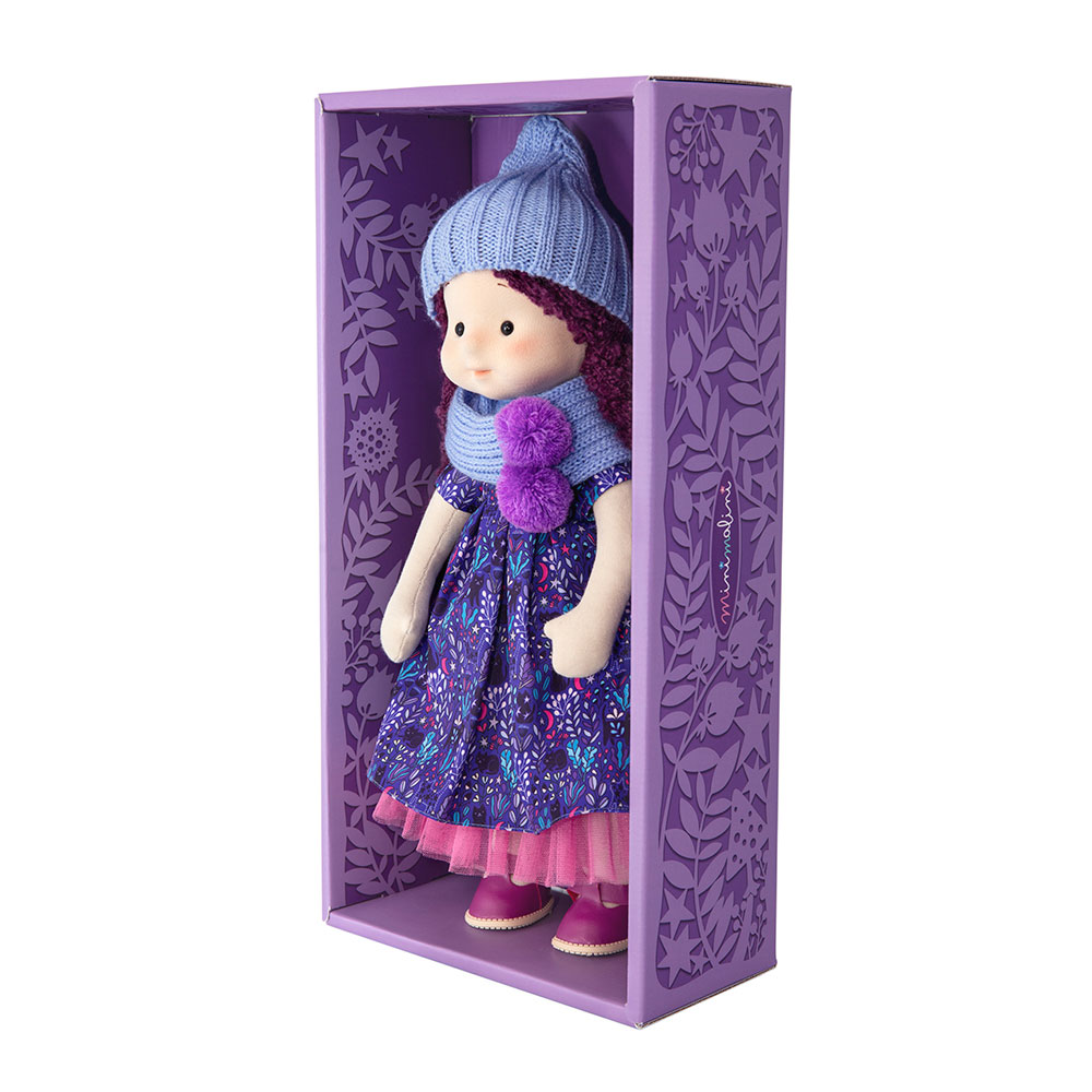 Кукла Тиана в шапочке и шарфе 38 см