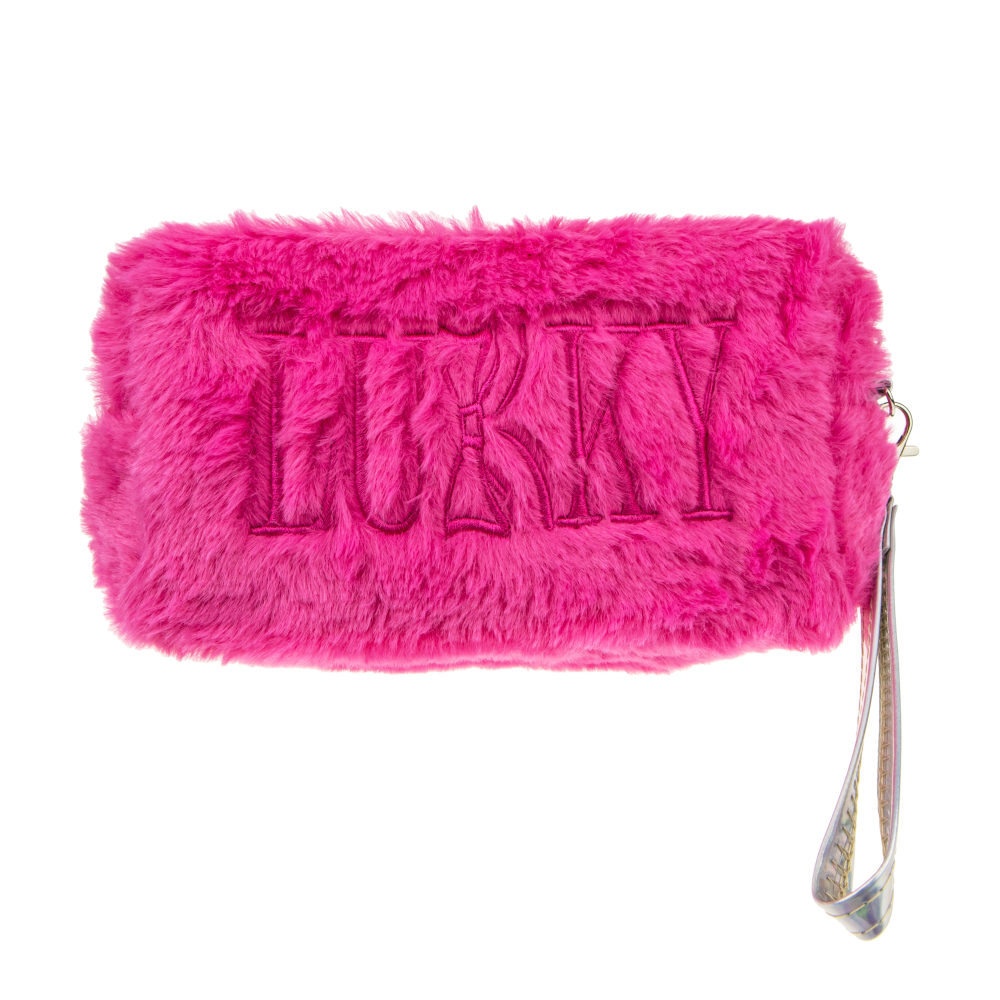 Lukky косметичка плюш. объемная розовая,18х10 см