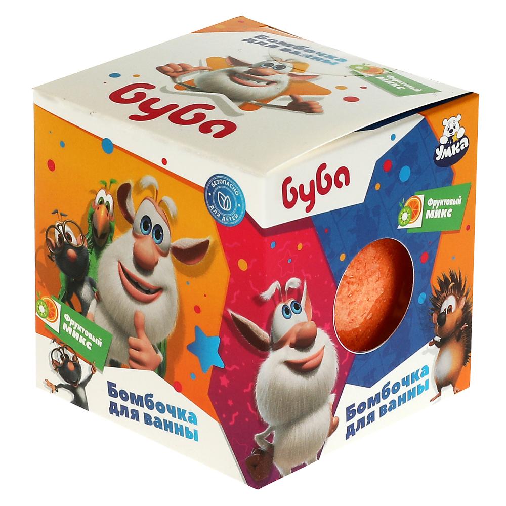 Бомбочка для ванны Буба фруктовый Микс оранж. 130 г Умка 333977