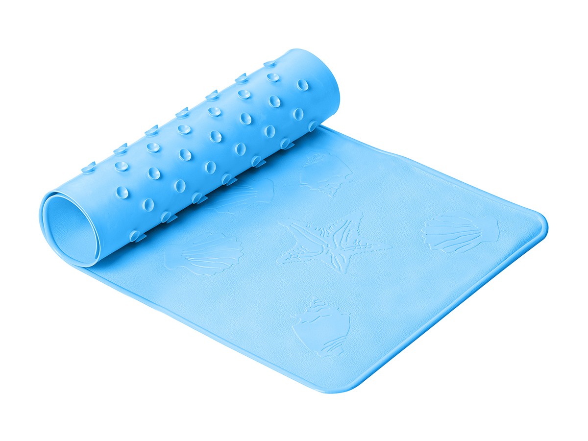 Антискользящий резиновый коврик ROXY-KIDS синий 34х74 см