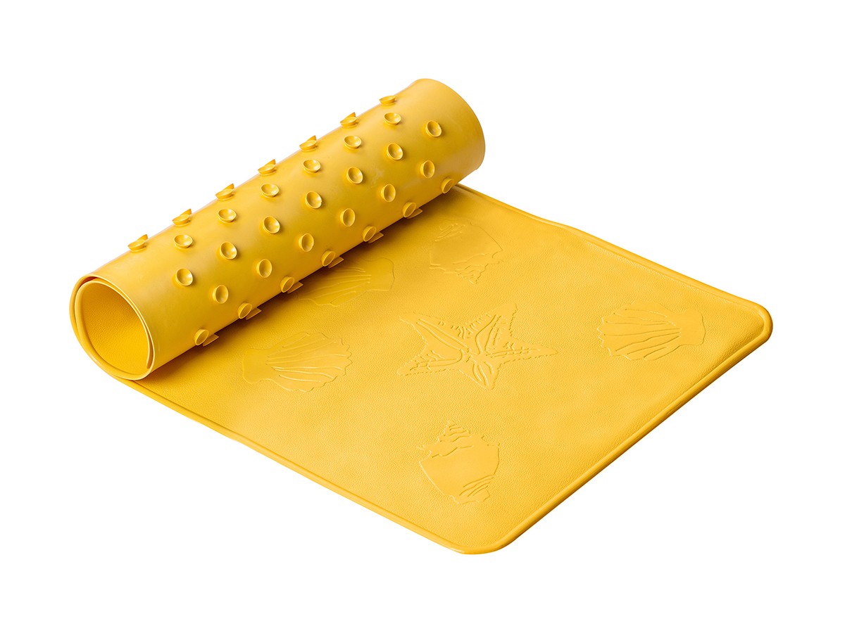 Антискользящий резиновый коврик ROXY-KIDS жёлтый 34х74 см