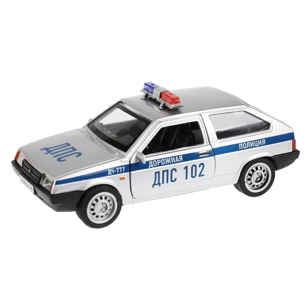 Машина метал. Технопарк Lada-2108 Спутник Полиция 12 см, двери, багаж 326437