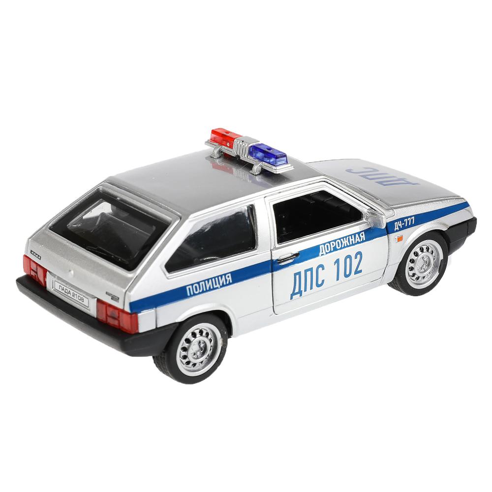 Машина метал. Технопарк Lada-2108 Спутник Полиция 12 см, двери, багаж 326437