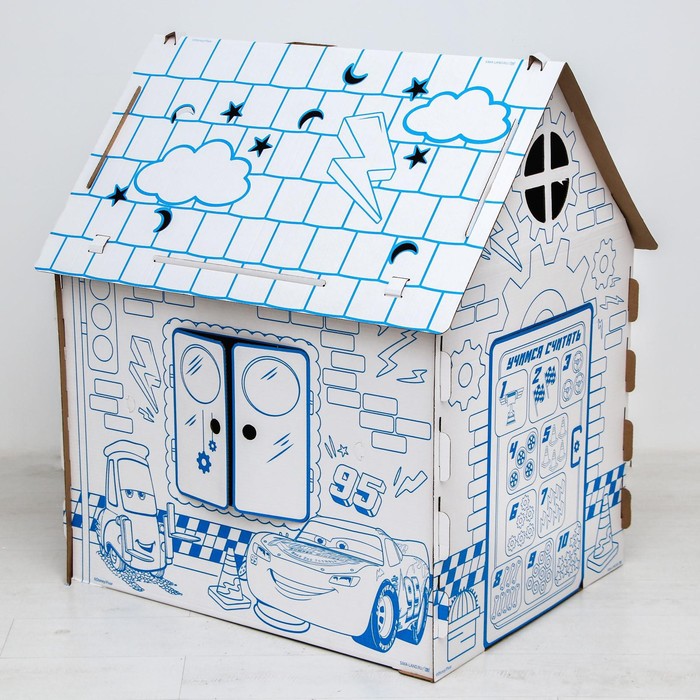 Дом из картона Дом-раскраска Тачки Дисней
