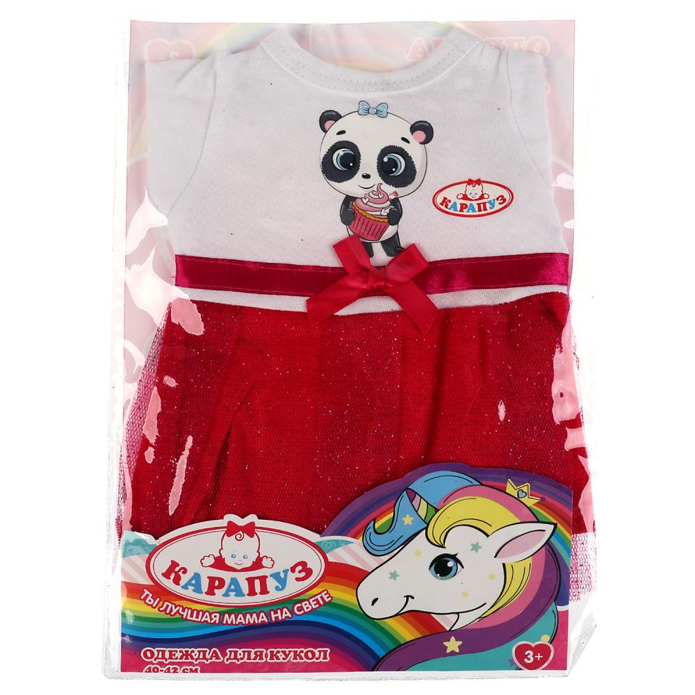 Одежда для кукол 40-42см платье панда Карапуз 334993